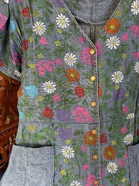 Hand painted Denim dress